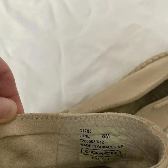 Coach 8 June Espadrilles in Silver and Gold with Suede Material - Picture 4 of 8